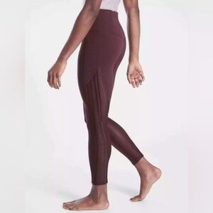 Athleta Shakti Mesh 7/8 Tight in Spiced Cabernet 1x EUC